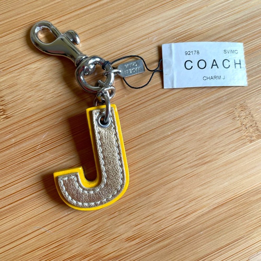 New: Coach "J" charm/keychain